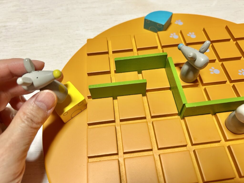 コリドールキッズでネズミのコマがゴールした様子